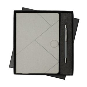 Refined Sleek Grey Notebook Pen Set NP-12