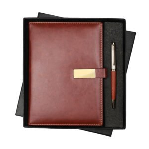 Elegant Quality Brown Notebook Pen Set NP-15