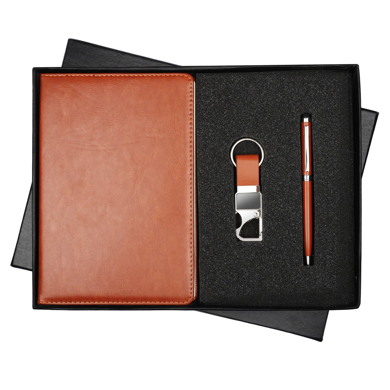 Soft Tan Notebook Pen Keychain Set NPK-02