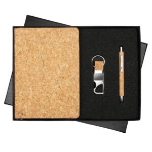 Full Cork Notebook Pen Keychain Set NPK-04