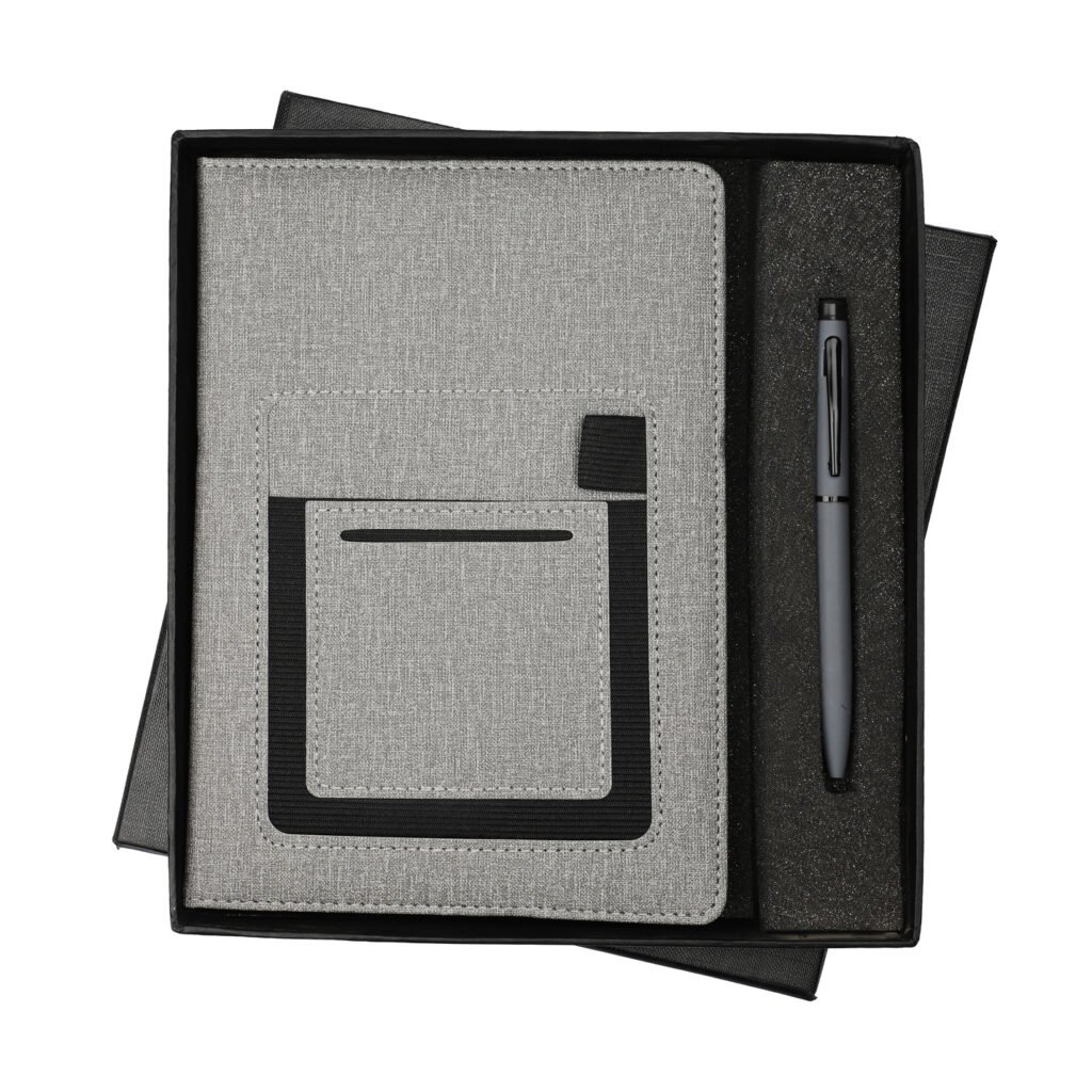 Minimalist Grey Notebook and Pen Set NP-04