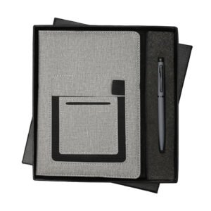 Minimalist Grey Notebook and Pen Set NP-04