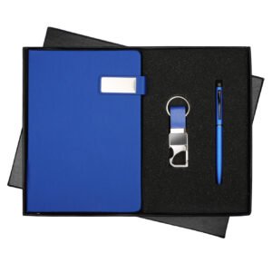 Blue Right Flap Notebook Pen Keychain Set NPK-10