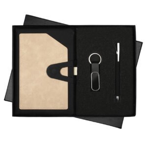 Black V-Flap Notebook Pen Keychain Set NPK-20