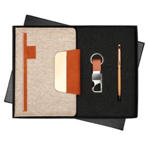 Tan ZT RG Flap Notebook Pen Keychain Set NPK-21